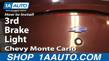 How To Replace 3rd Brake Light 00-07 Chevy Monte Carlo