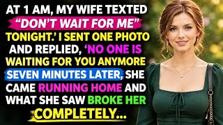 At 1 AM, My Wife Texted, 'Don't Wait for Me Tonight.' I Sent One Photo and Replied, 'No