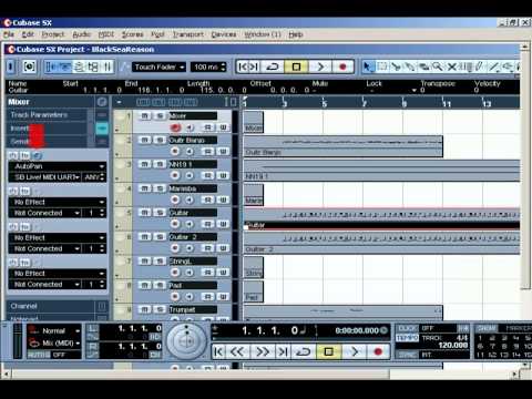 Cubase SX 2.2. Подключение MIDI-эффектов.Секция Sends