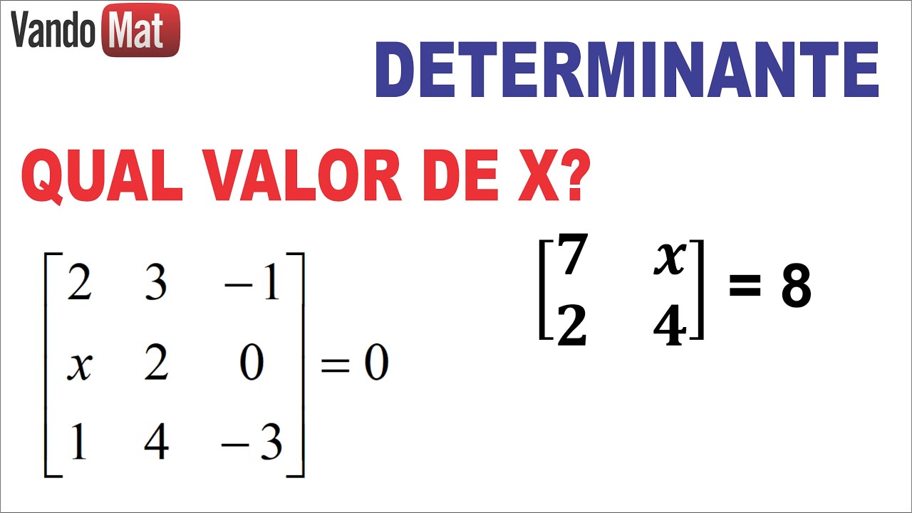 Como Calcular El Determinante De Una Matriz De Orden 3x3 Youtube Images