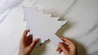 How to make Christmas tree. Easy Christmas ornaments. How to make Christmas tree from cardboard