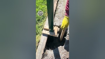 Smart Technique for Concreting Steel Fence Posts Using Bricks and Stones!