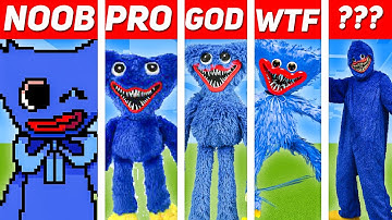 Pixel Art (NOOB vs PRO vs HACKER vs GOD vs ???) Huggy Wuggy in Minecraft Poppy Playtime Chapter 2