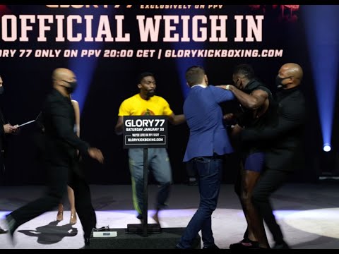 GLORY 77 weging Cedric Doumb daagt Murthel Groenhart uit