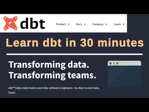 dbt (data build tool) Crash Course For Beginners (dbt Core) | Full Tutorial