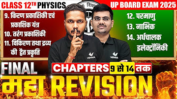 Class 12 Physics Chapter 9 to 14 One Shot |🔥FINAL MAHA REVISION🔥| UP Board Exam 2025