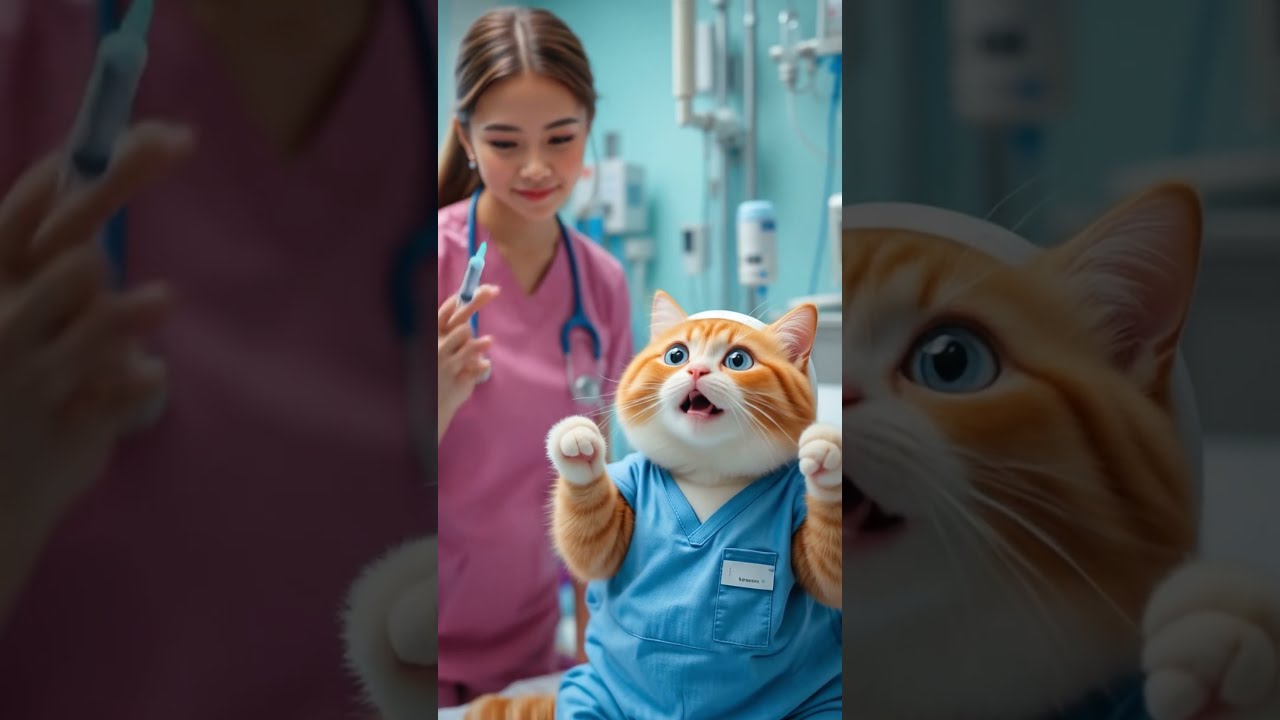 Terrified Patient Cat Faces Giant Injection