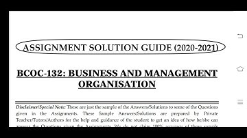 BCOC 132 Ignou Solved Assignment 2020-21