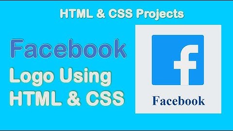 Facebook Logo Design Using pure html & CSS | Facebook Logo | html & CSS projects.