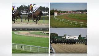 Racecourses Fornells: Startin gates and running rails for horses .m4v