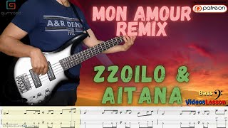 Mon Amour Remix Bass cover (GuitarPro )Zzoilo & Aitana