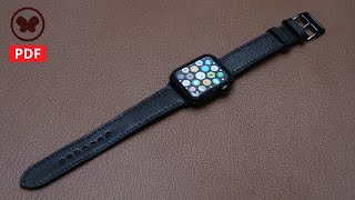 022 Making a Apple watch leather strap (Free PDF pattern) 애플워치, 애플워치 스트랩 만들기