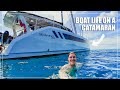 Catamaran sailing a day in the life of a liveaboard couple