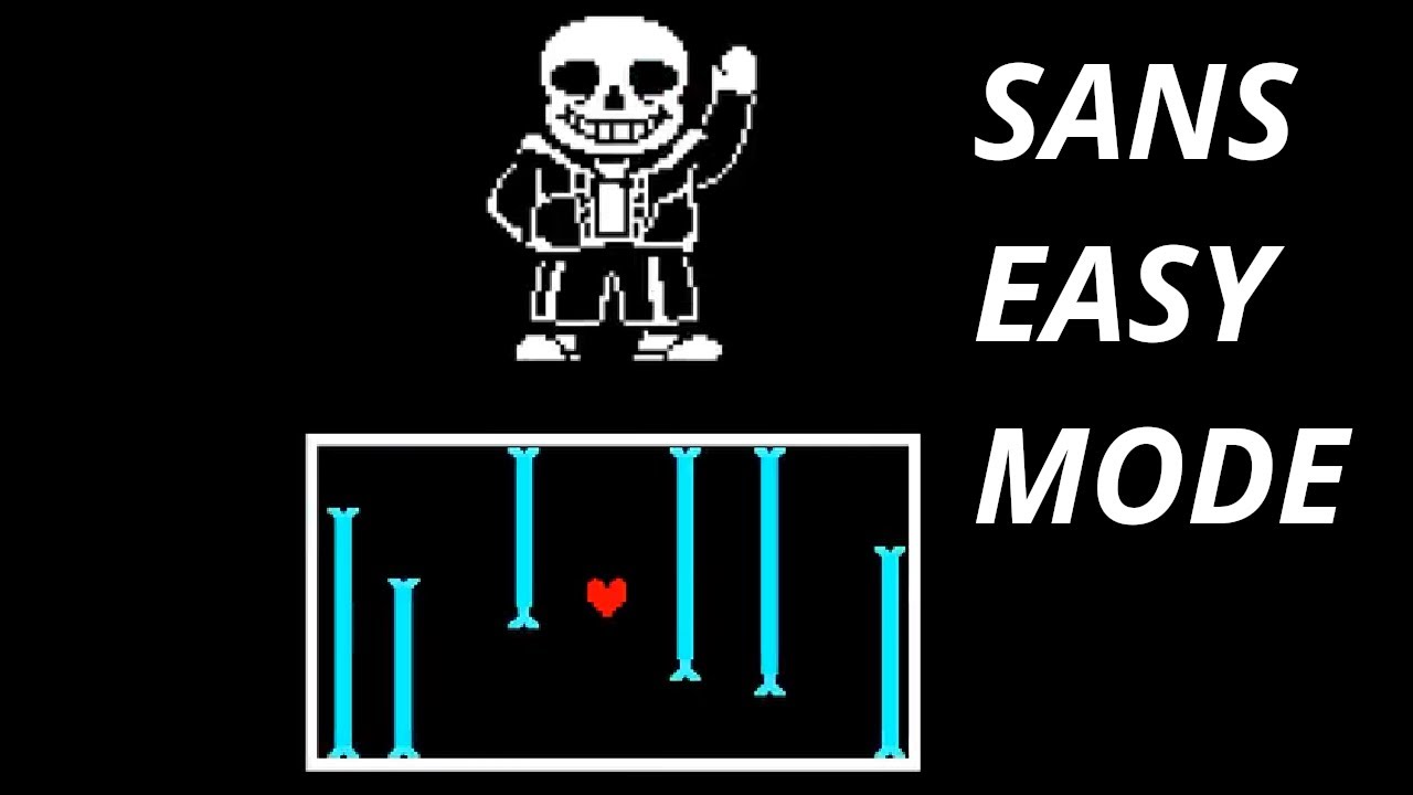 sans battle on easy mode - YouTube