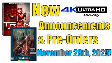 New 4K UHD Blu-ray Announcements & Pre-Orders for November 28th, 2025! 