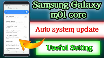 Samsung Galaxy m01 core Auto System Update Useful Setting