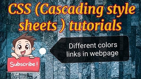 How to apply different colors to links|| CSS tutorials in telugu