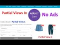 Partial Views in asp net core