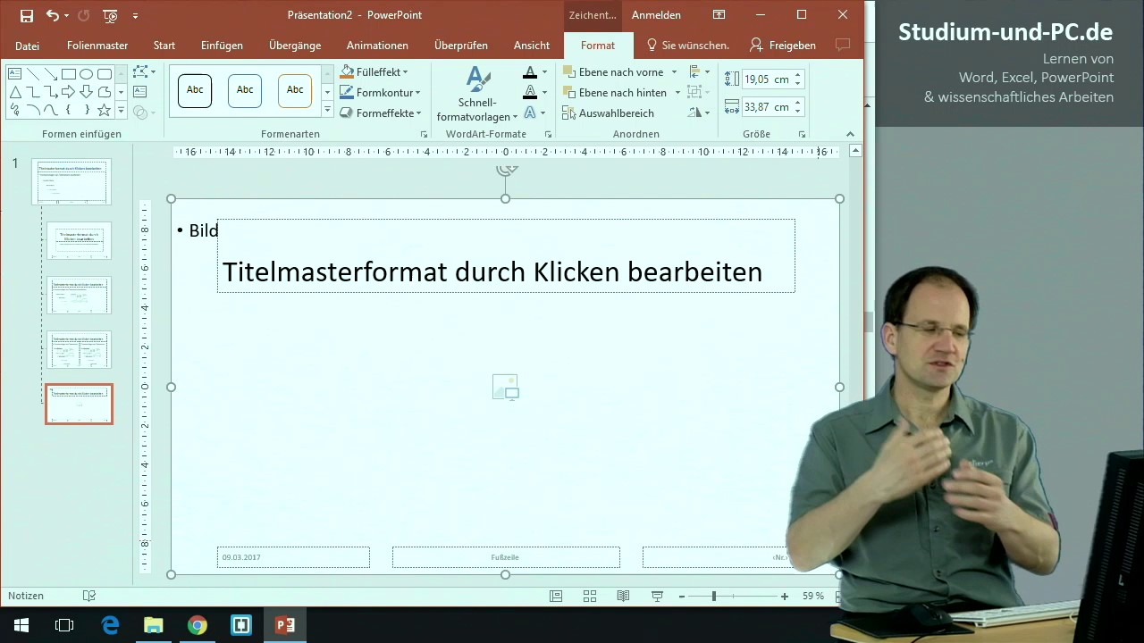 Powerpoint 16 Folienmaster Eigene Vorlagen Erstellen Www Studium Und Pc De Youtube