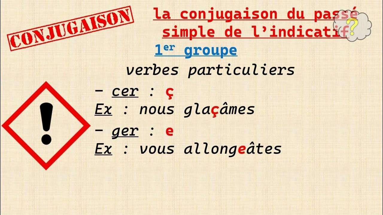 Le Passé Simple De L indicatif Comment conjuguer un verbe au passé simple de l'indicatif - YouTube