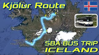 Kjölur Route : Reykjavik → Akureyri ICELAND SBA BUS F35