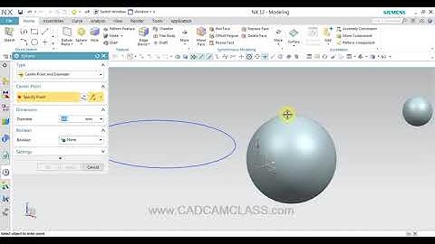 NX   SPHERE COMMAND IN NX
