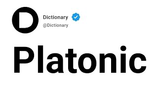 Platonic Meaning In English