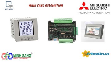 KẾT NỐI MOSBUS RTU FX3U QUA CỔNG RS485|MODBUS RTU BOARD FX3U TO SELEC MFM383A|PLC MITSUBISHI MODBUS