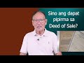 Ang mga buhay na tagapagmana lang ba ang pipirma sa Deed of Sale? #batas