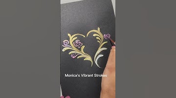 Simple heart design painting #art #scrollwork #onestroke #love #handpainted #valentinesday vale