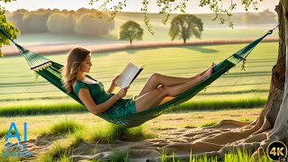 Hammock Haven With Beautiful Girl Reading