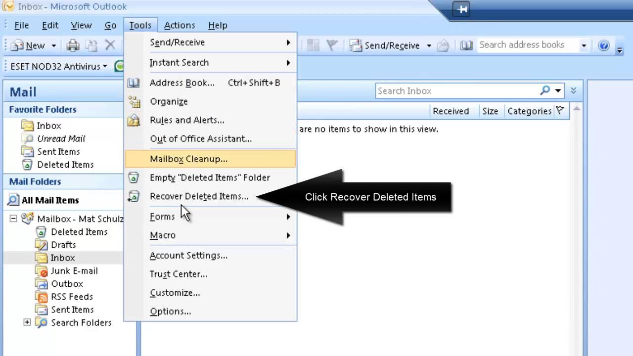 how to recover permanently deleted emails in outlook 2010