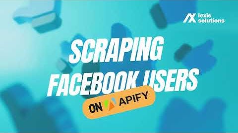 Scraping Facebook Users on Apify with Facebook User Search Scraper
