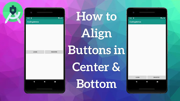 Android Constraintlayout - Align Buttons in Center And Bottom of The Screen