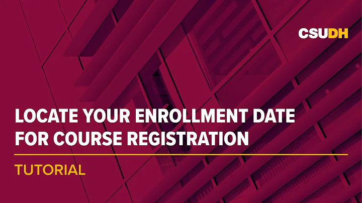 Locate your Enrollment Date for Course Registration - DayDayNews