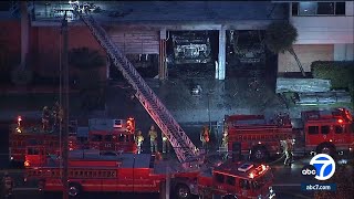 Fire Damages Fire Station In Huntington Park