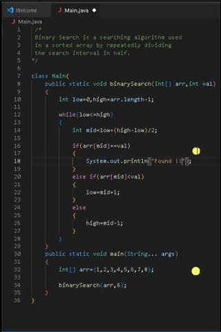 Binary Search in Java #shorts | - YouTube