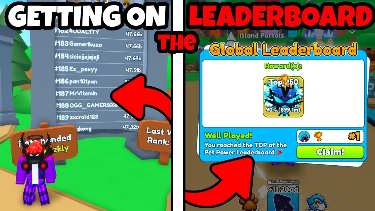 Я попал в таблицу лидеров и получил бесплатного питомца в Tap Simulator!