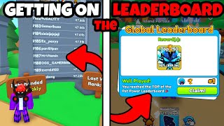 I GOT ON THE LEADERBOARD and GOT A FREE PET in TAP SIMULATOR!