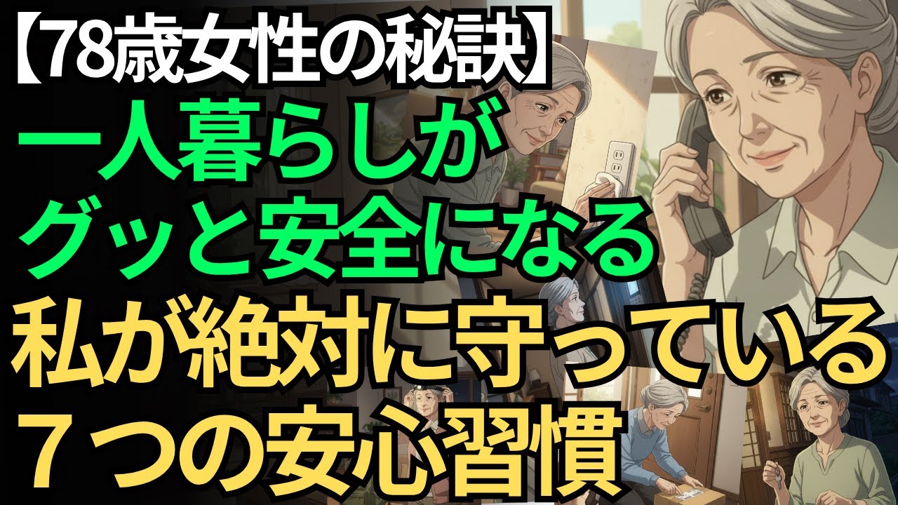 【78歳一人暮らし】今日からできる。安全に暮らすために私が絶対に守っている“７つの安心習慣”