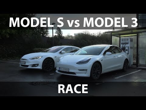 Model S vs Model 3 race to Trondheim