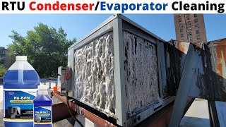 HVAC: How To Clean A Commercial Air Conditioner (Condenser/Evaporator Coil Cleaning) Acid Wash RTU
