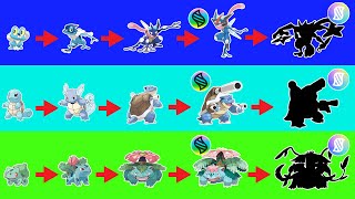 Super Mega Pokemon Evolution - Greninja, Blastoise, Venusaur.