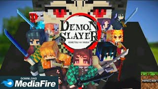 😈Demon slayer mod download for Minecraft pe 1.21+🔥(Infinity castle special😍). By Masterboyyt.