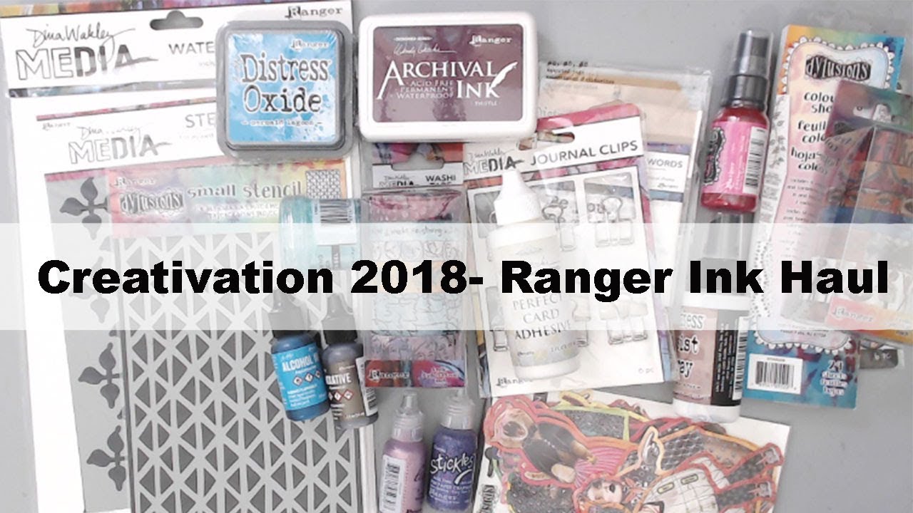 Creativation 2018--Ranger Ink Haul-- Tim Holtz, Dina Wakley, Dyan Reaveley, Wendy Vecchi card making happy birthday