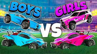 Who Can Defend the BIGGEST Net in Rocket League? [BOYS VS GIRLS]