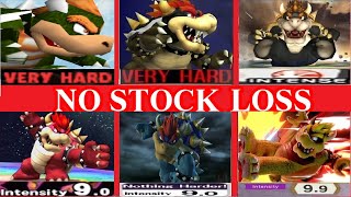 All Bowser Classic Mode - 64 to Ultimate (Hardest Difficulty) No stock loss