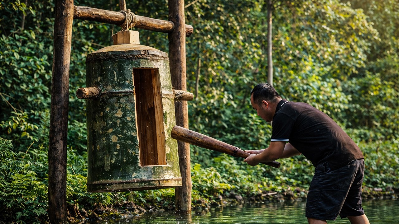 Can a Simple Bamboo Bell Really Train Fish to Come Eat?