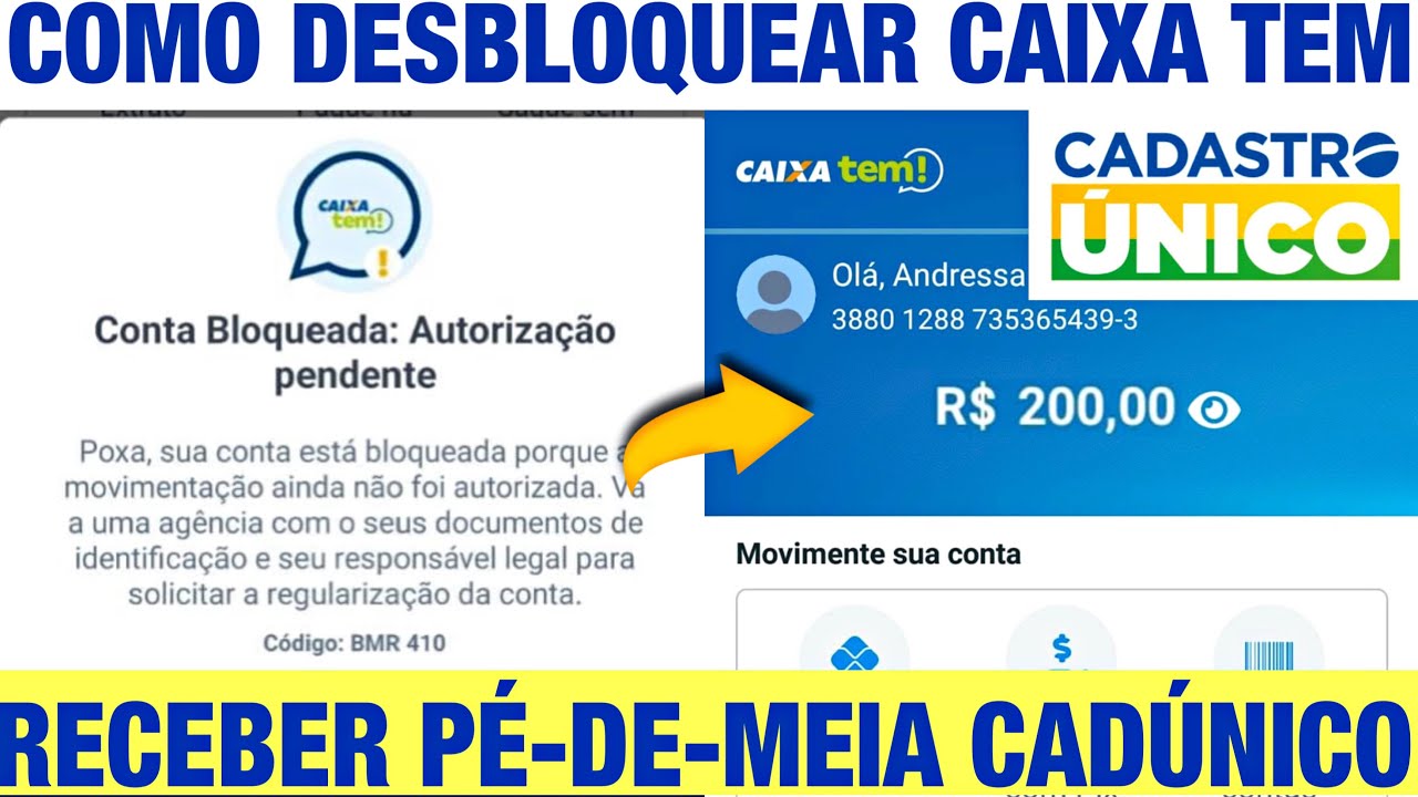 COMO DESBLOQUEAR CAIXA TEM DO ALUNO PRA RECEBER PÉ-DE-MEIA CADÚNICO ...