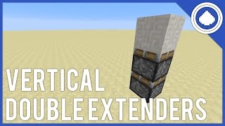 Vertical double piston extenders using Observers (Minecraft 1.11)
